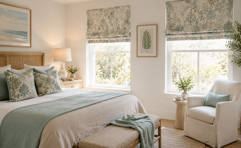 Blinds in a bedroom