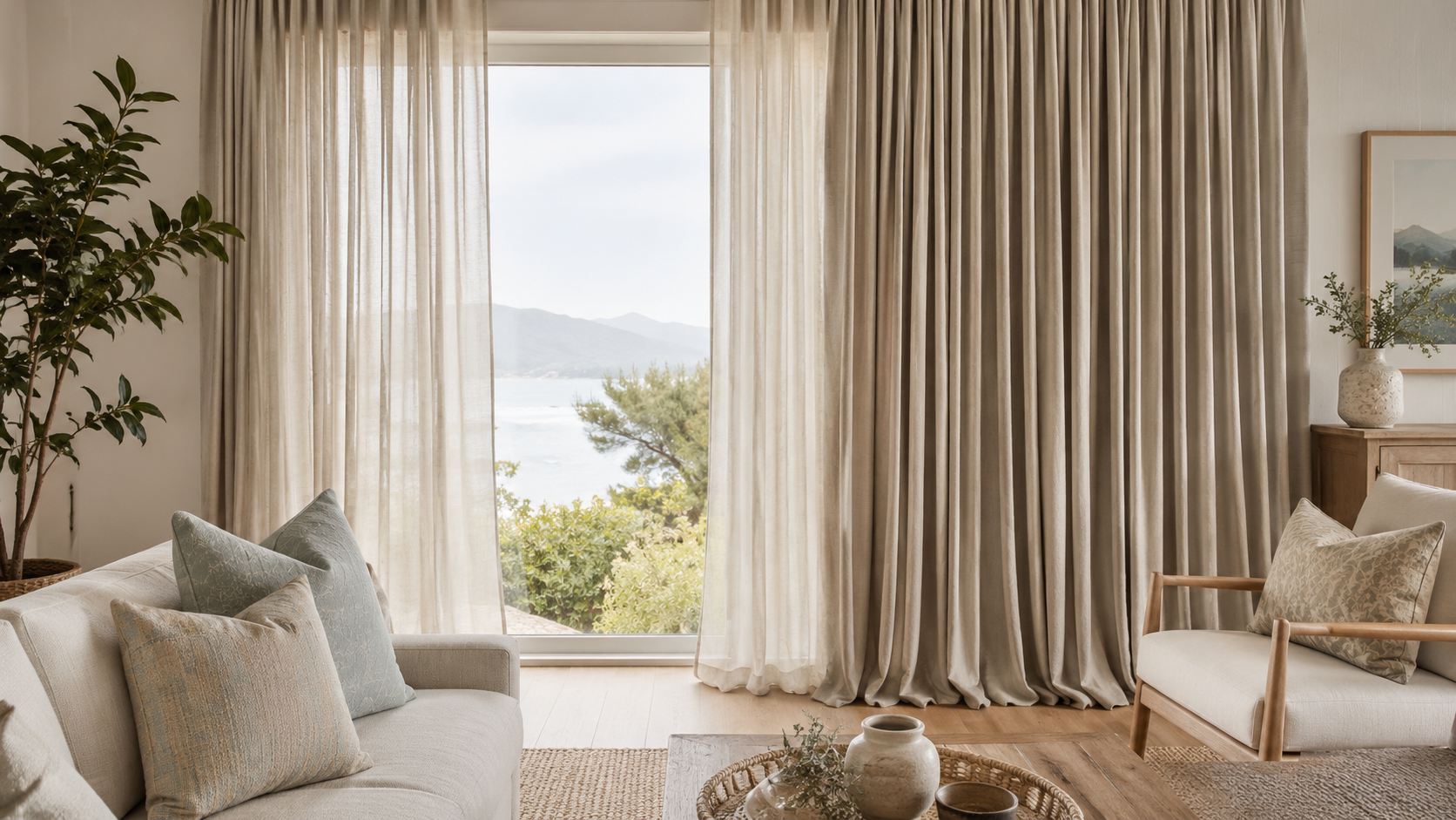 Beautiful custom curtains.
