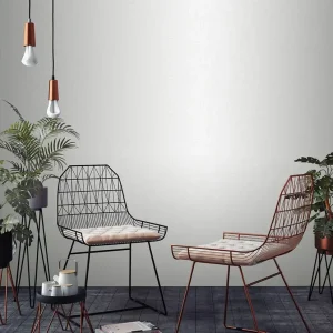 Hessian - White Wallpaper