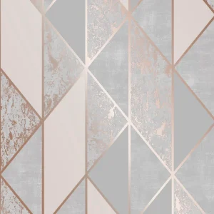 Milan Geo Rose Gold Wallpaper