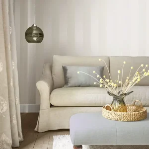 Lille Pearlescent Stripe Wallpaper White