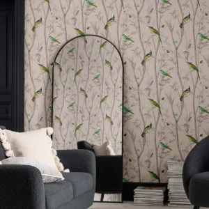 Chinoiserie Bird Trail Wallpaper