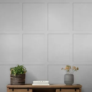 Country Panel Grey Wallpaper