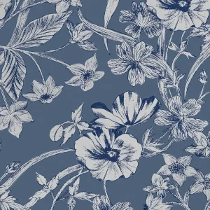 Summerhill Midnight Blue Wallpaper