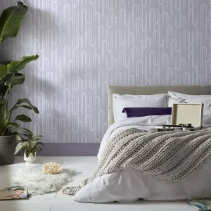 Ups n Downs Lavender Wallpaper
