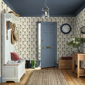 Dandelion Wallpaper Dusky Seaspray Blue
