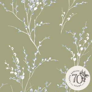 Pussy Willow Wallpaper Moss Green
