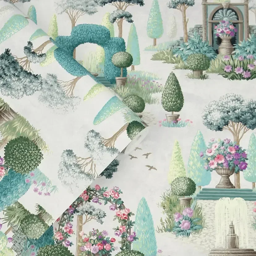 Naunton Folly Wallpaper - Fern Green - Image 3
