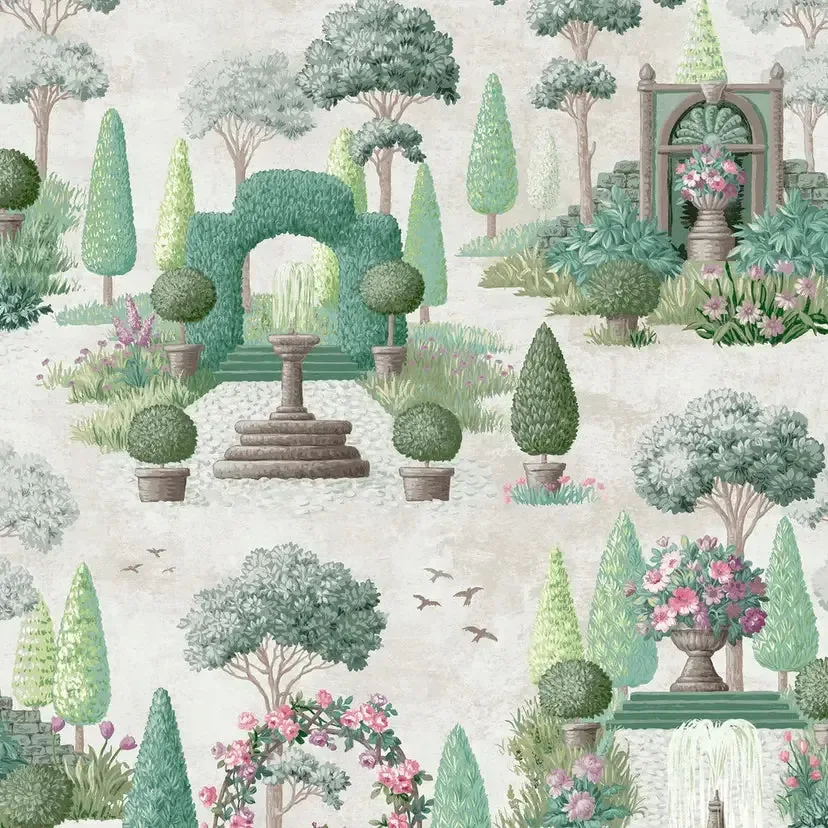 Naunton Folly Wallpaper - Fern Green - Image 2