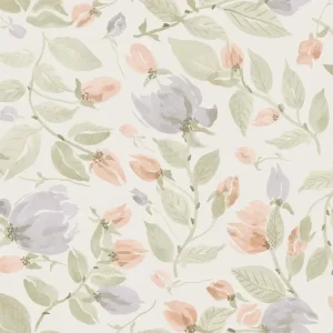 Orisia Peony Wallpaper - Pale Sage Green