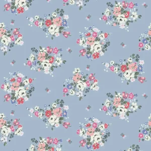 Clifton Floral Blue Wallpaper