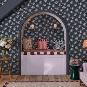 Clifton Floral Navy Wallpaper