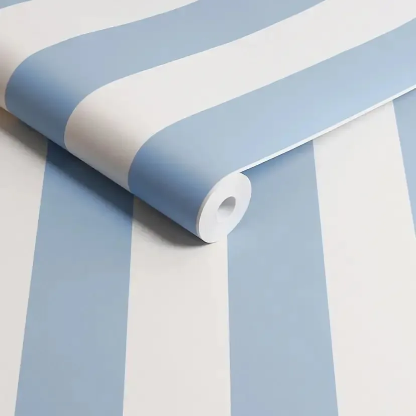 Canopy Stripe Blue Wallpaper - Image 3