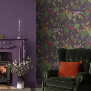 Craftwork Trail Plum Wallpaper