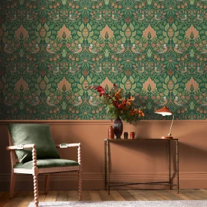 Dove & Rose Woodland Wallpaper