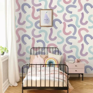 Curly Confetti Aqua / Lilac / Pink