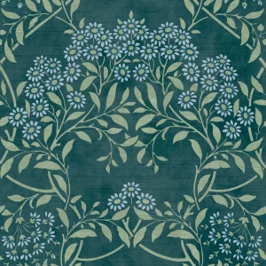 Floral Trail Blue Green