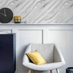 Soft Mineral Silver Wallpaper