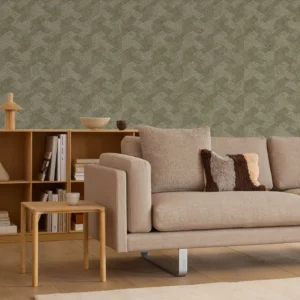 Zig Zag Meander Wallpaper Green