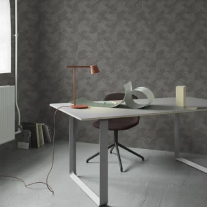 Zig Zag Meander Wallpaper Dark Grey
