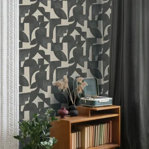 Linnet Cream/Charcoal Wallpaper
