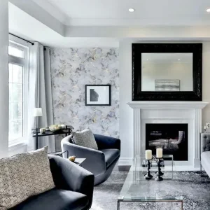 Bahia Marble Mono Gold Wallpaper