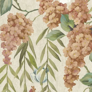 Buddleia Coral/Beige (Digital Print)