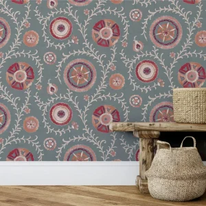 Nahlia Trail Wallpaper Spice/Blue