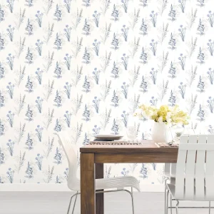 Flora Blue & Grey