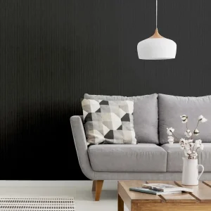 Silk Cascade Wallpaper Charcoal