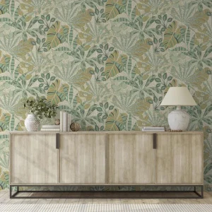 Kirra Leaf Wallpaper Citrus/ Green