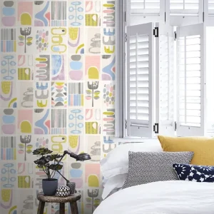 Snip Snip - Lilac & Silver Wallpaper