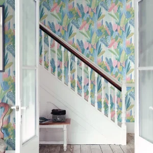 Glasshouse - Indigo & Pink Wallpaper