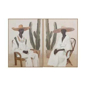 Durango & Morelia Wall Art Set of 2 in Desert Succulant