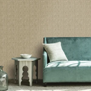 Bamboo Screen Green / Gold on Cream