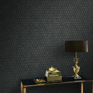 Geo Arch Art Deco Wallpaper Gold/Navy
