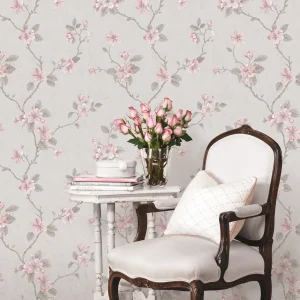 Dogwood Floral Light Taupe / Pink