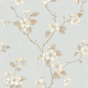 Dogwood Floral Pale Blue / Beige