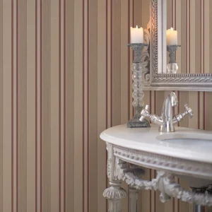 Silk Stripe Burgandy / Light Brown