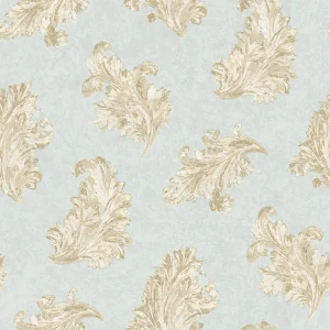 Acanthus Light Blue / Beige / Gold