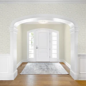 Palazzo Scroll Cream & Blue