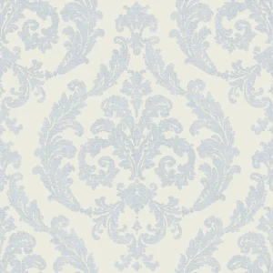 Palazo Damask Light Cream / Pale Blue
