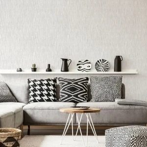 Textured Streak Wallpaper Charcoal