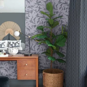 Shadow Play - Denim Wallpaper