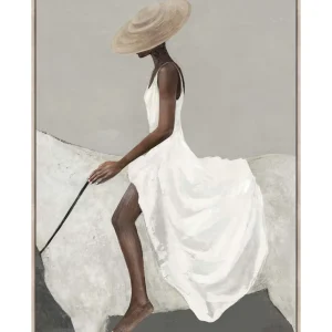Lady in White Wall Art in Cloud