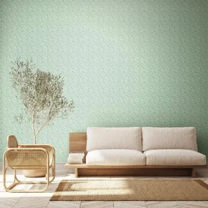 Dotty Leaf - Seafoam Wallpaper