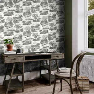 Eve Toile - Noir wallpaper