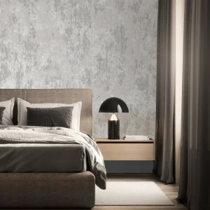 Distressed Plaster Grey Wallpaper