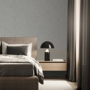 Spot Abstract Wallpaper Silver Grey