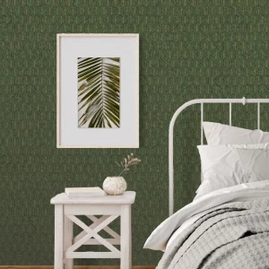Geo Arch Art Deco Wallpaper Forest Green/Gold